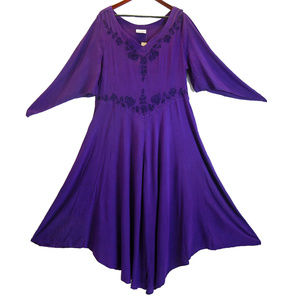 HOLY CLOTHING New Angel Maxi Long Dress Purple